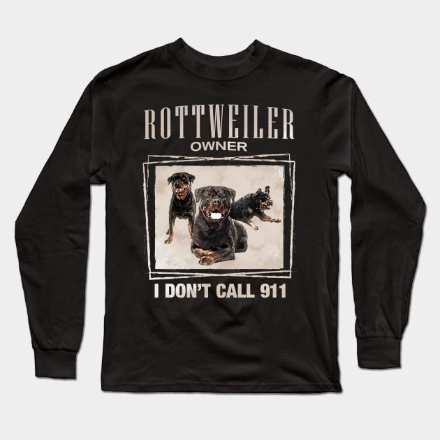 Rottweiler  - Metzgerhund Long Sleeve T-Shirt by Nartissima